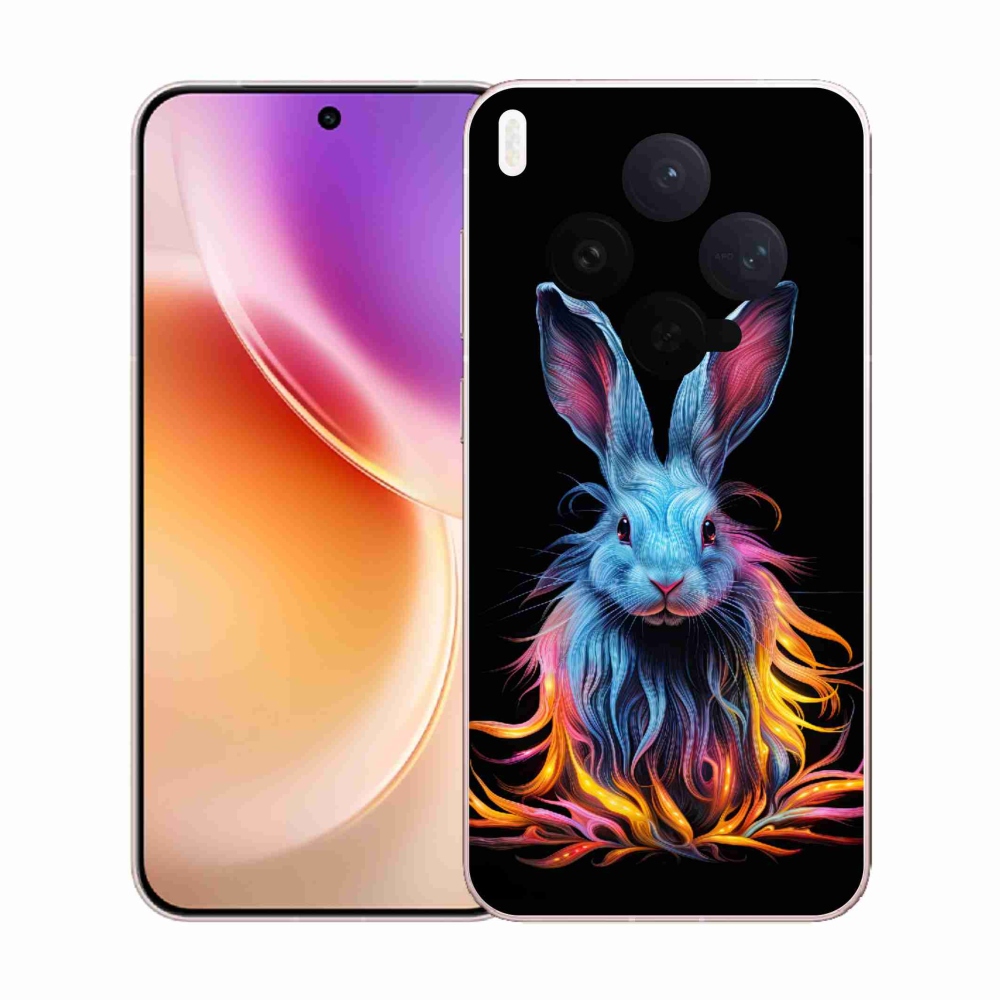 Gélfedél mmCase a Vivo X300-on - absztrakt nyúl