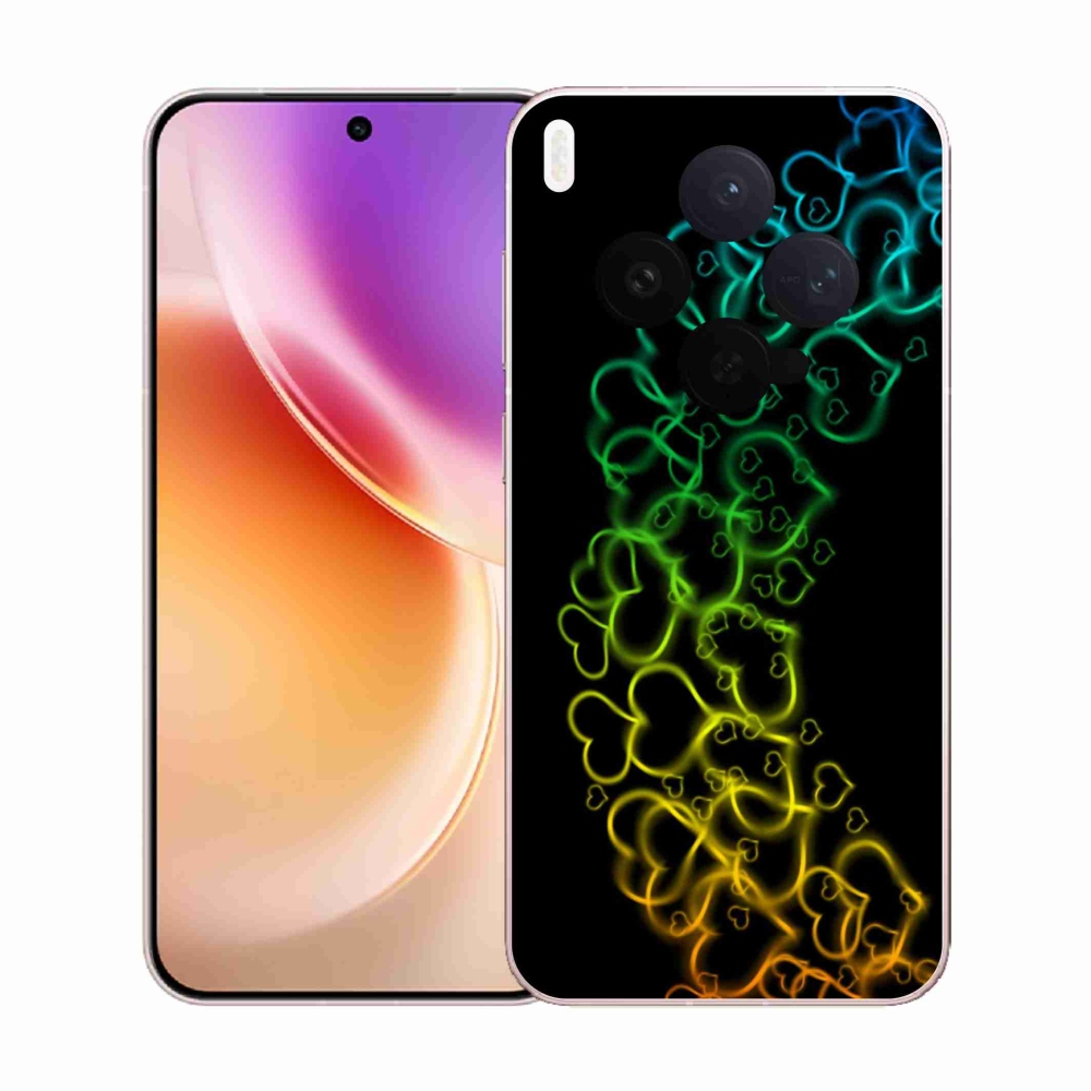 Zselés borítás mmCase a Vivo X300-hoz - színes szívek