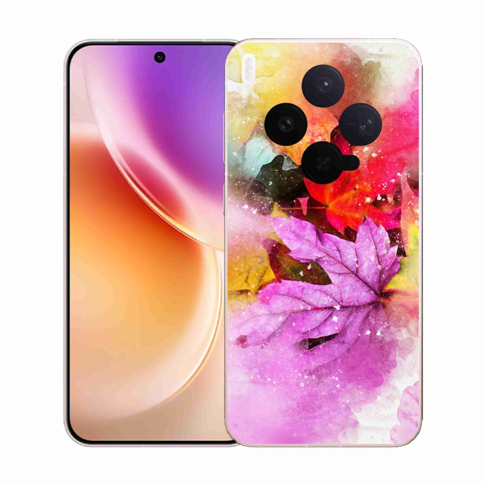 Zselés borító mmCase a Vivo X300-hoz - színes levelek