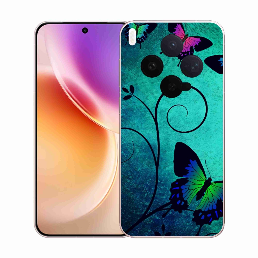 Zselés borítás mmCase a Vivo X300-hoz - színes pillangók