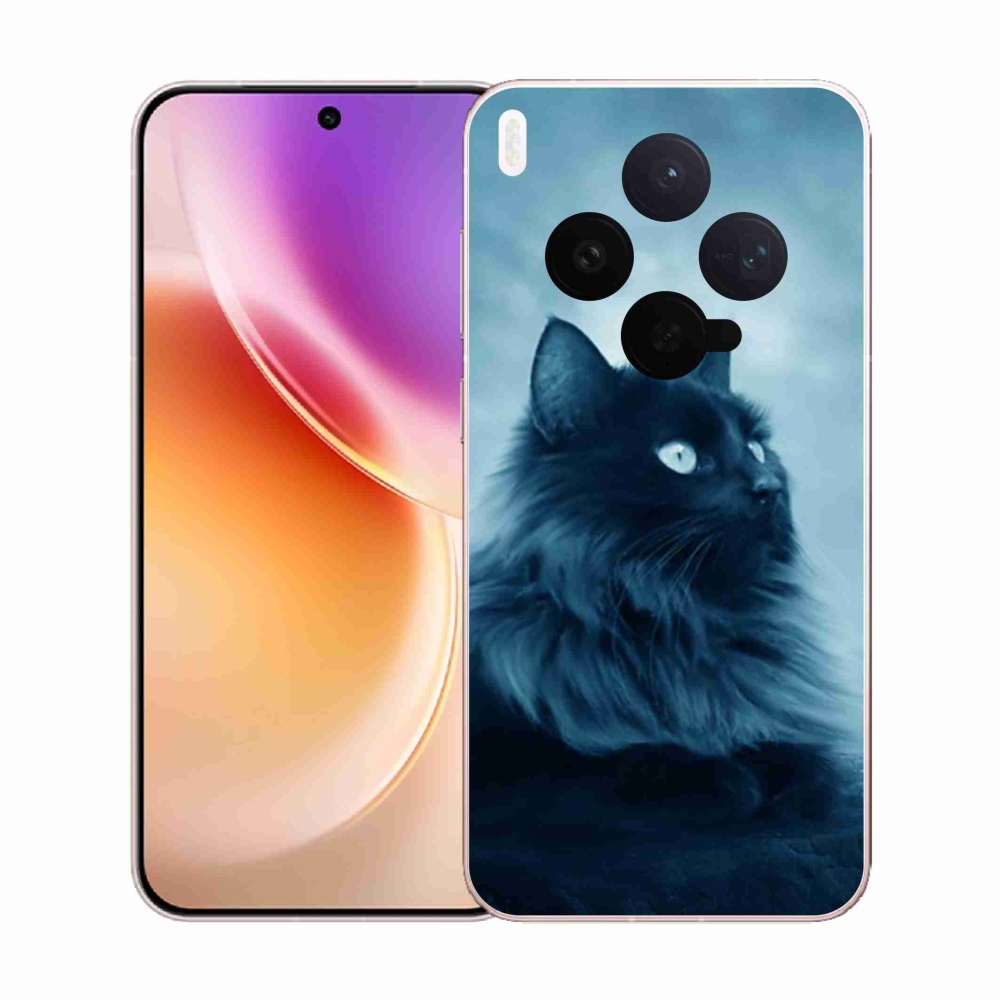 Zselés borítás mmCase a Vivo X300-hoz - fekete cat 1