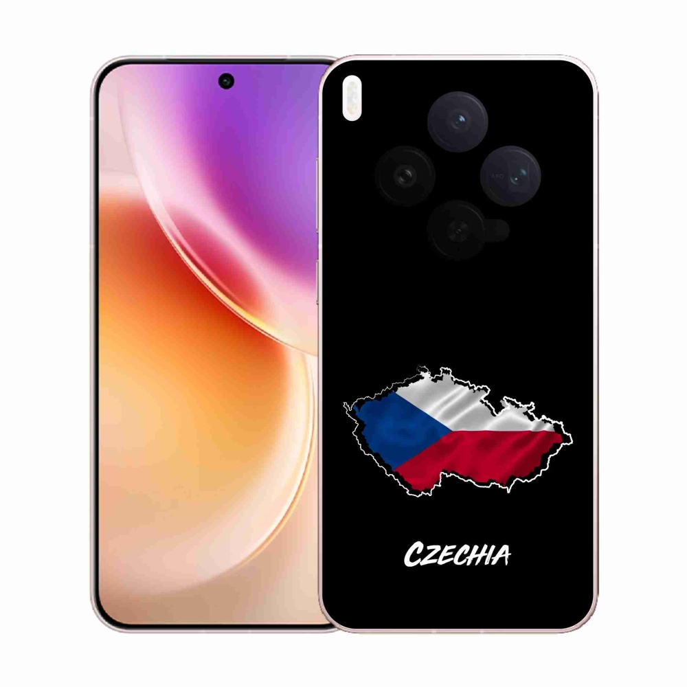 Zselés borító mmCase Vivo X300 - Csehország fekete háttérrel