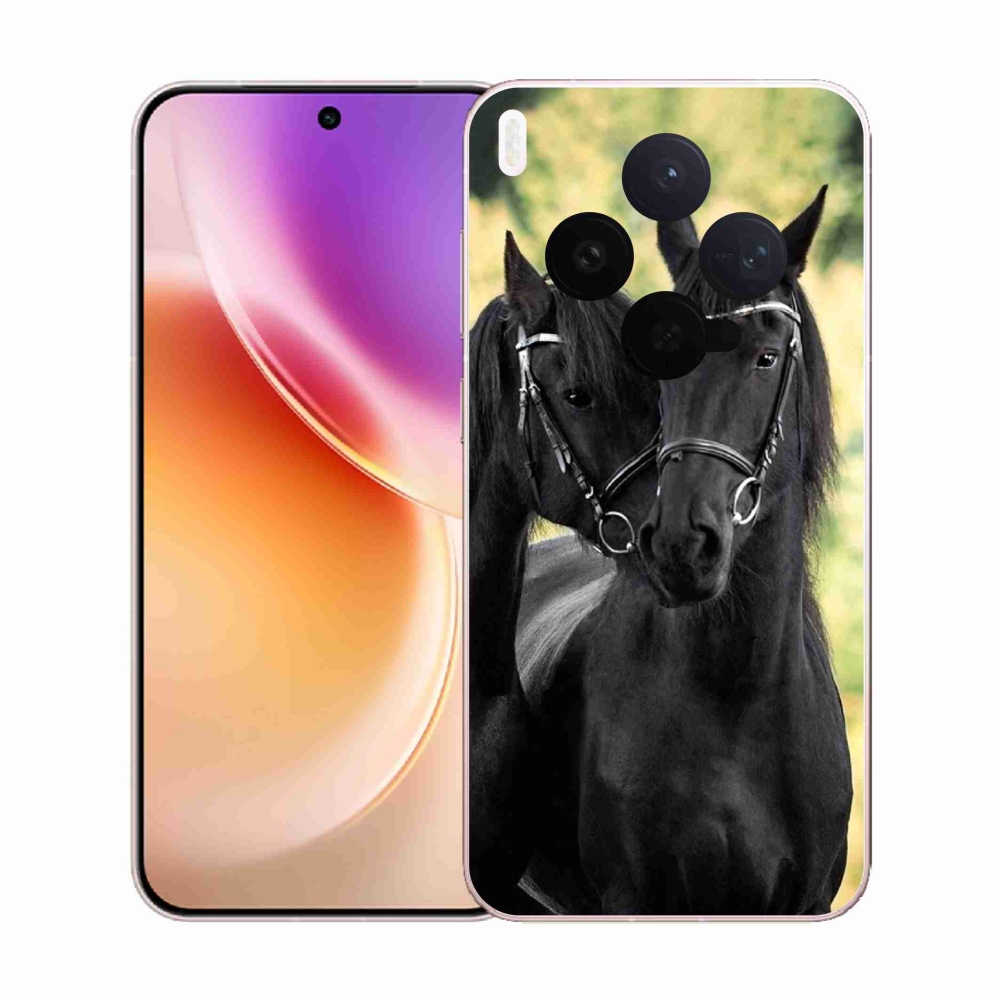 Gél borítás mmCase a Vivo X300-on - két fekete ló