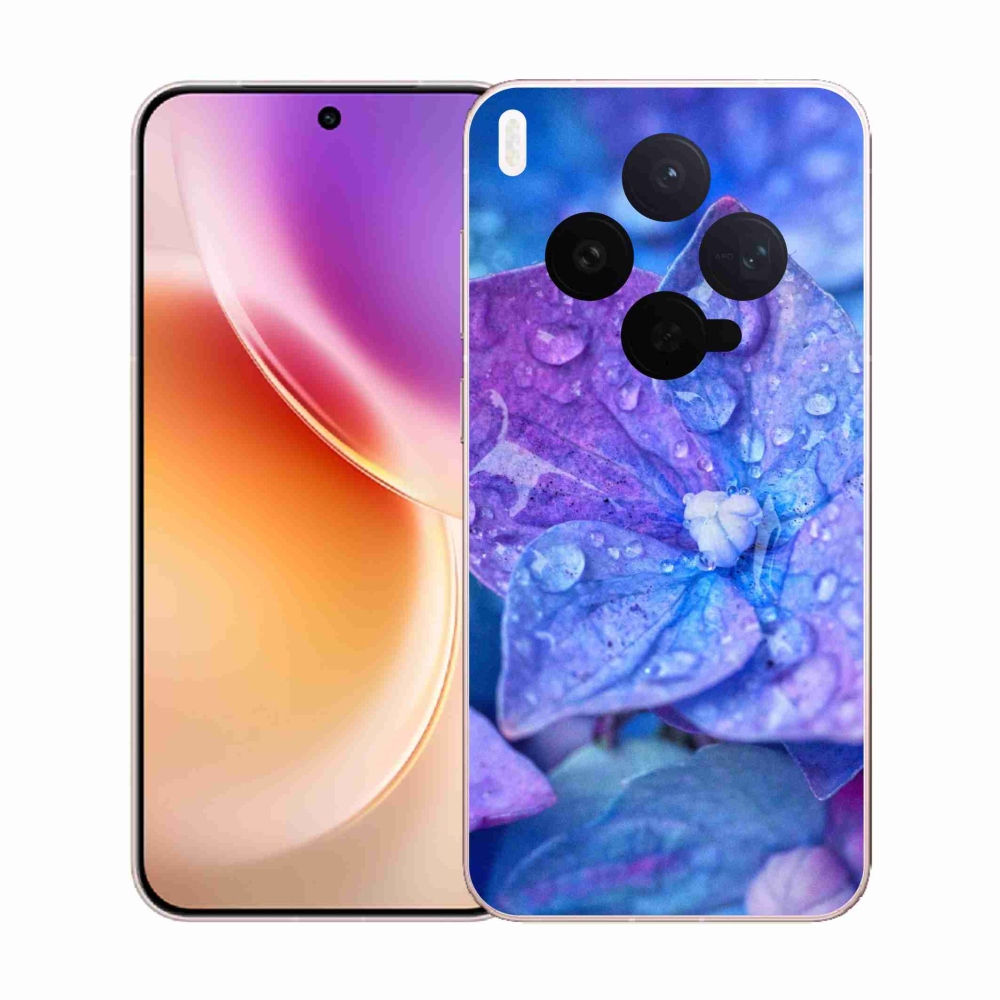 Zselés borító mmCase Vivo X300-hoz - lila virág