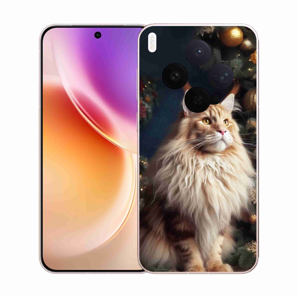 Zselés borítás mmCase a Vivo X300-hoz - macska a fánál