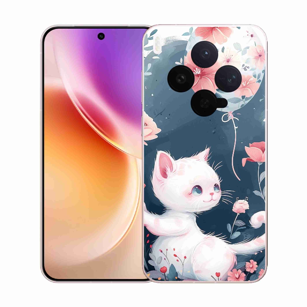 Zselés borítás mmCase a Vivo X300-hoz - cica ballonnal