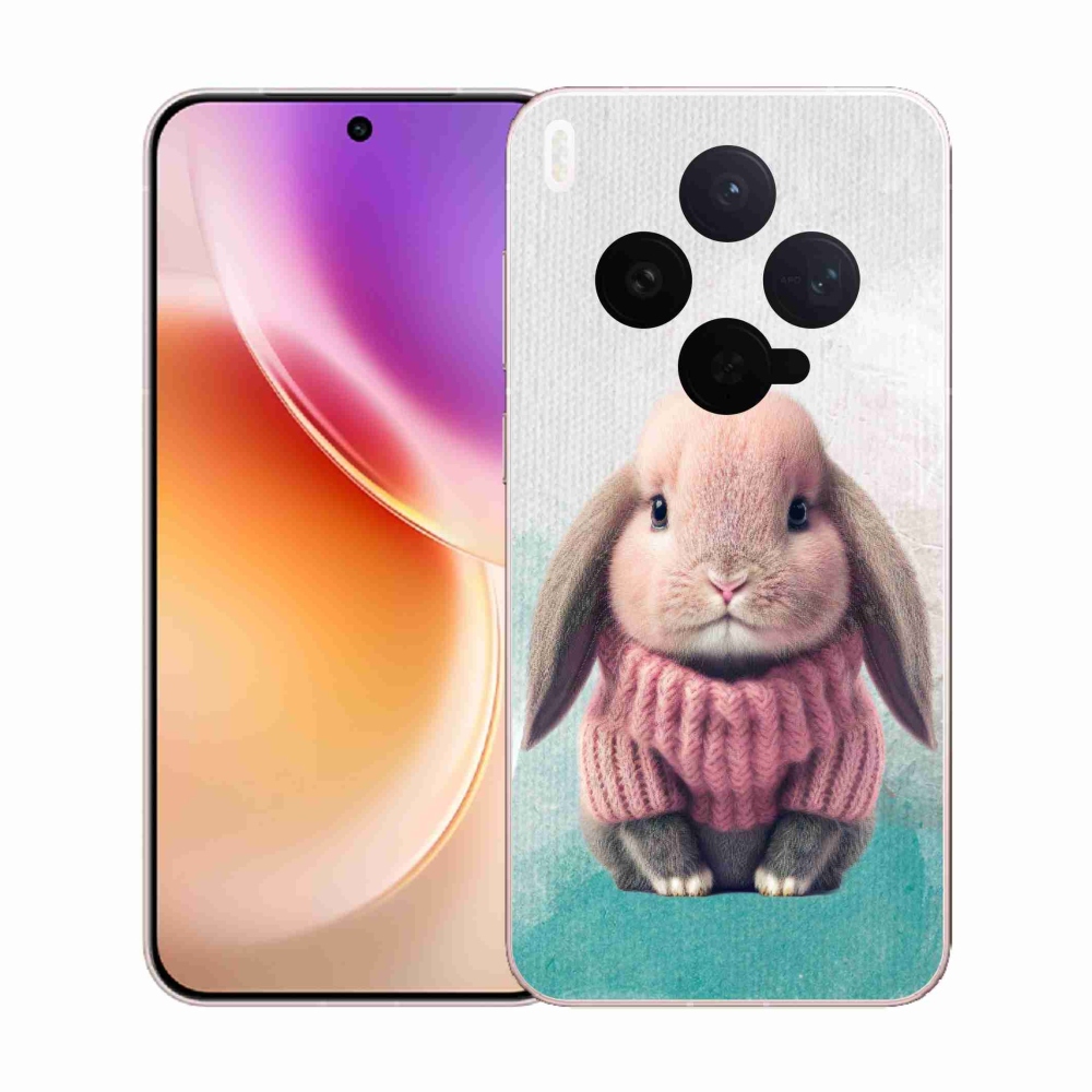 Zselés borítás mmCase a Vivo X300-hoz - nyúl pulóverben