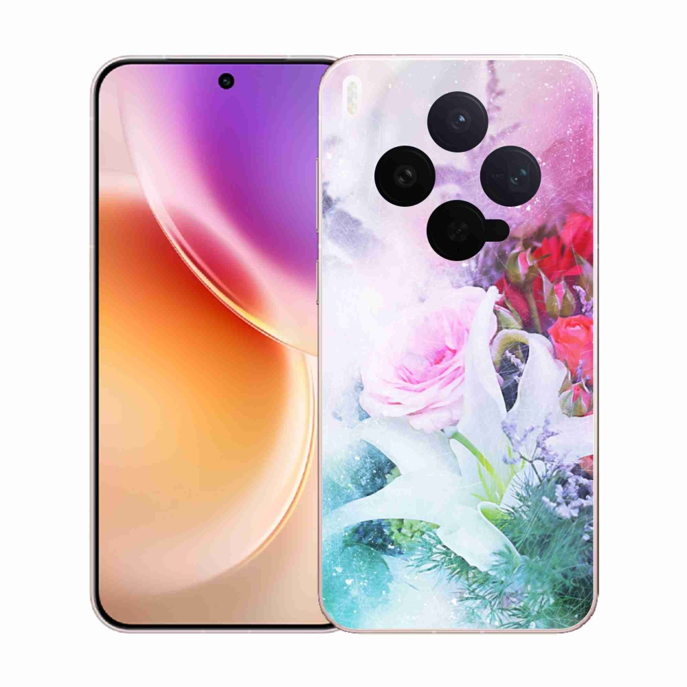 Zselés borítás mmCase a Vivo X300-hoz - virág 4