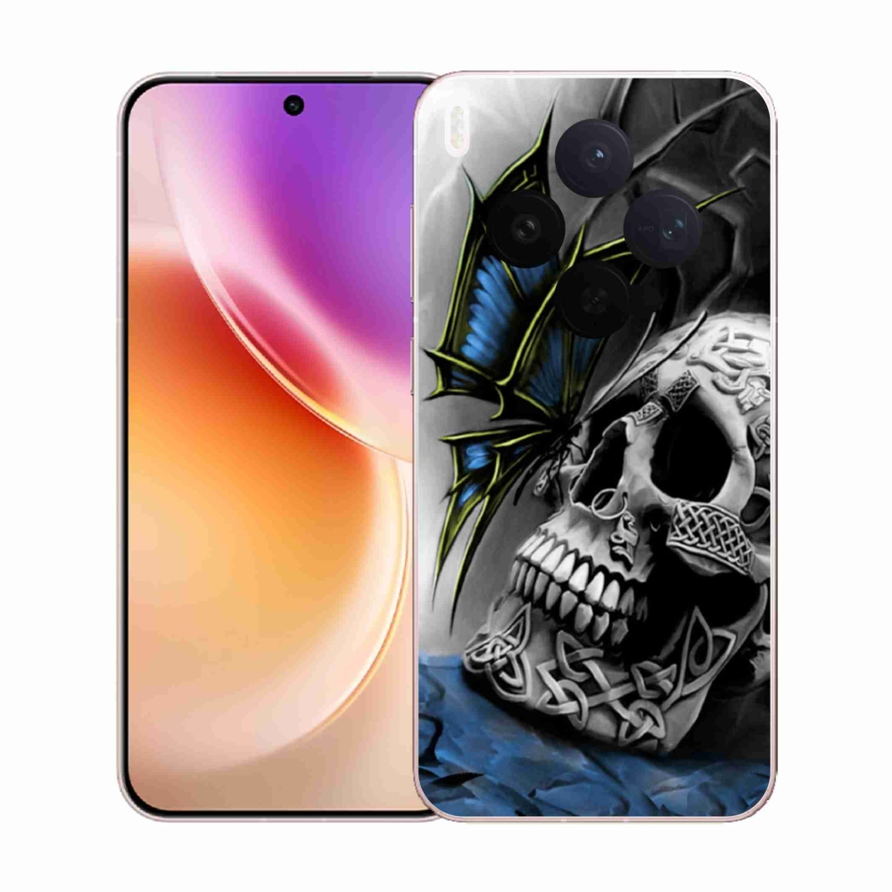 Zselés borítás mmCase a Vivo X300-hoz - pillangó és koponya