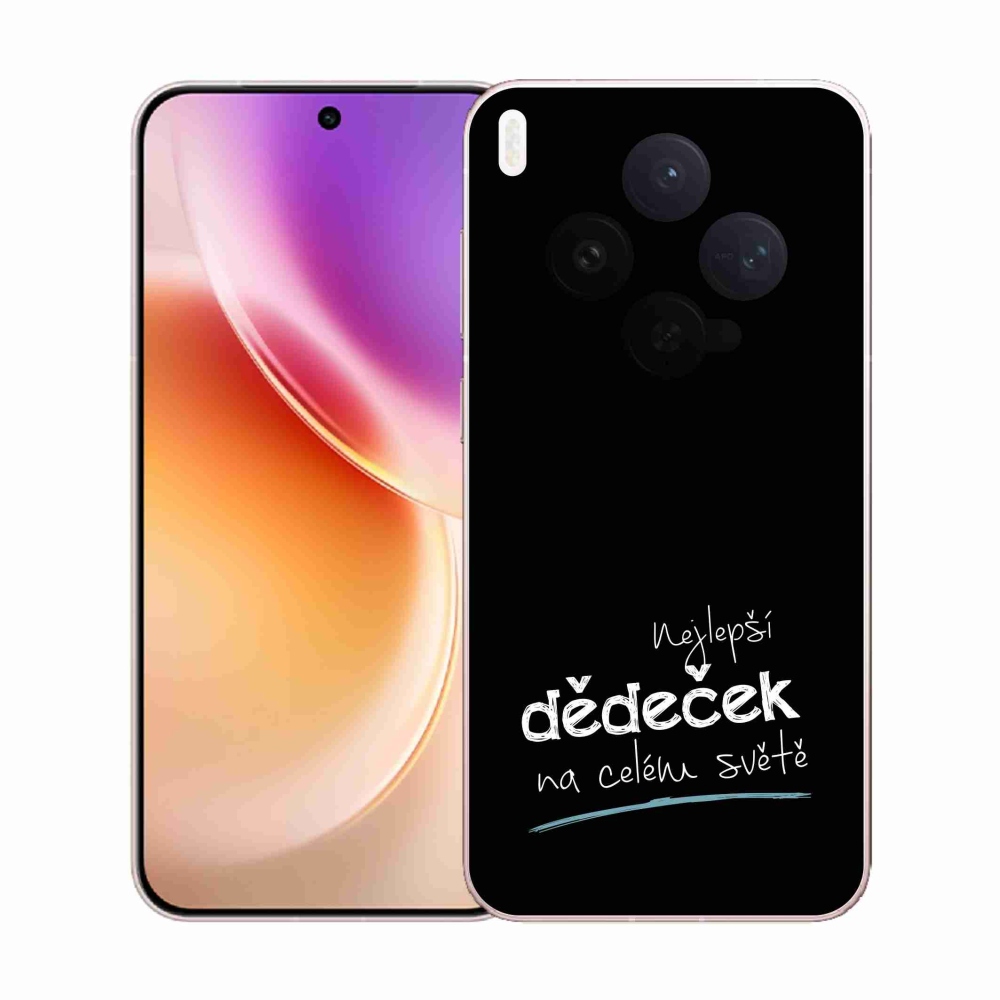 Gél borító mmCase a Vivo X300-on - legjobb nagypapa 3 fekete háttérrel