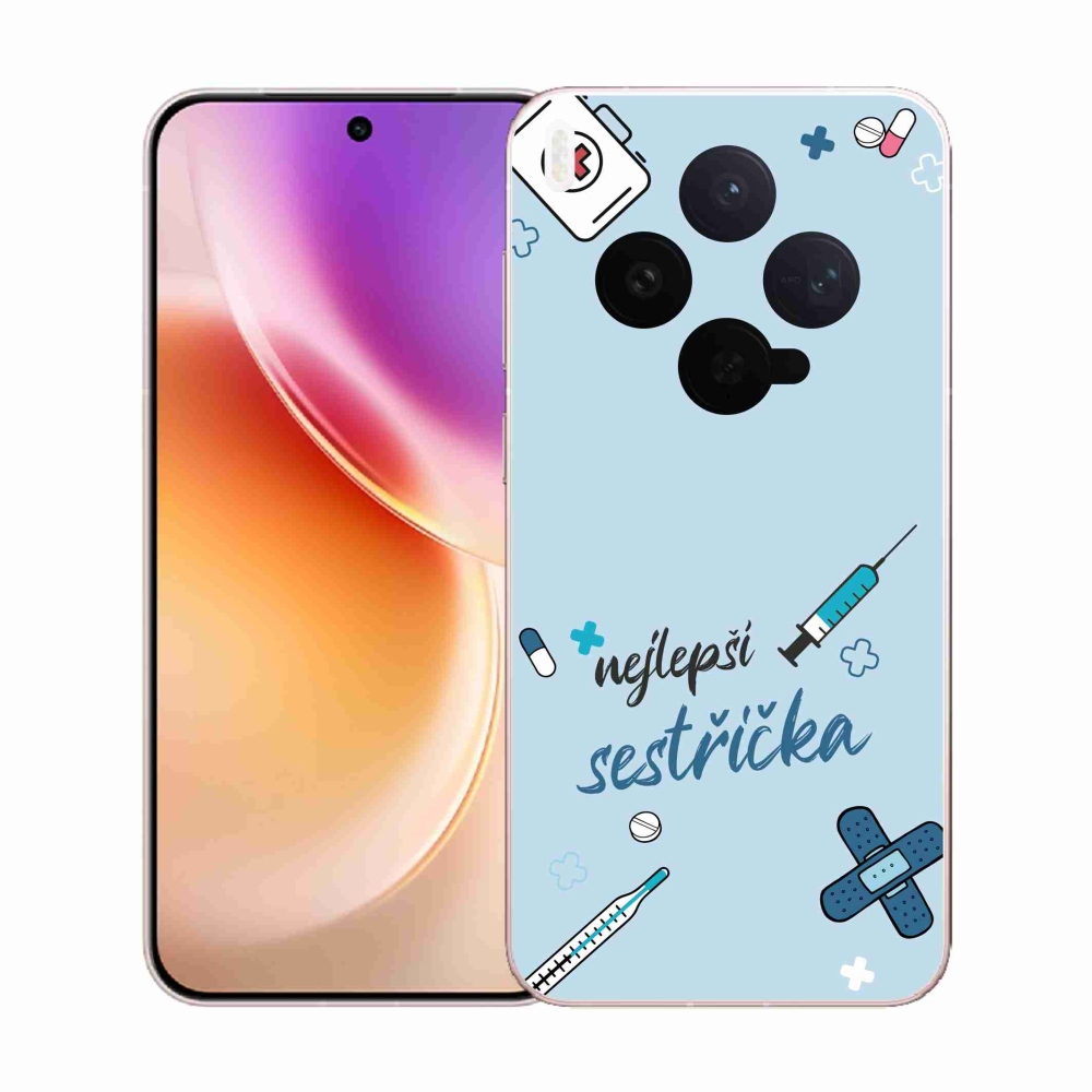 Gél borító mmCase a Vivo X300-on - legjobb kishúg kék háttérrel