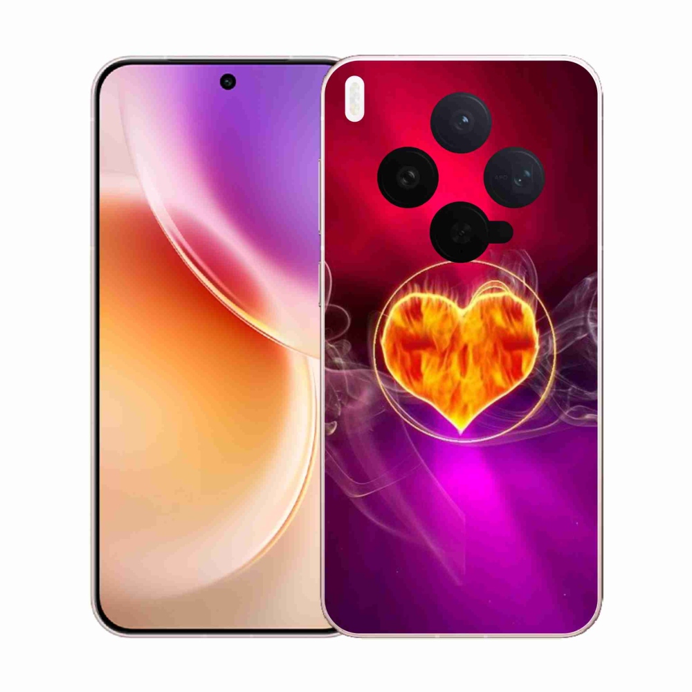 Zselés borítás mmCase a Vivo X300-hoz - tüzes szív