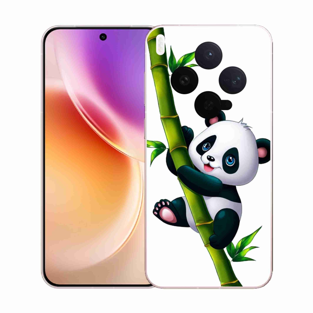 Gél borító mmCase a Vivo X300-hoz - panda a bambuszon