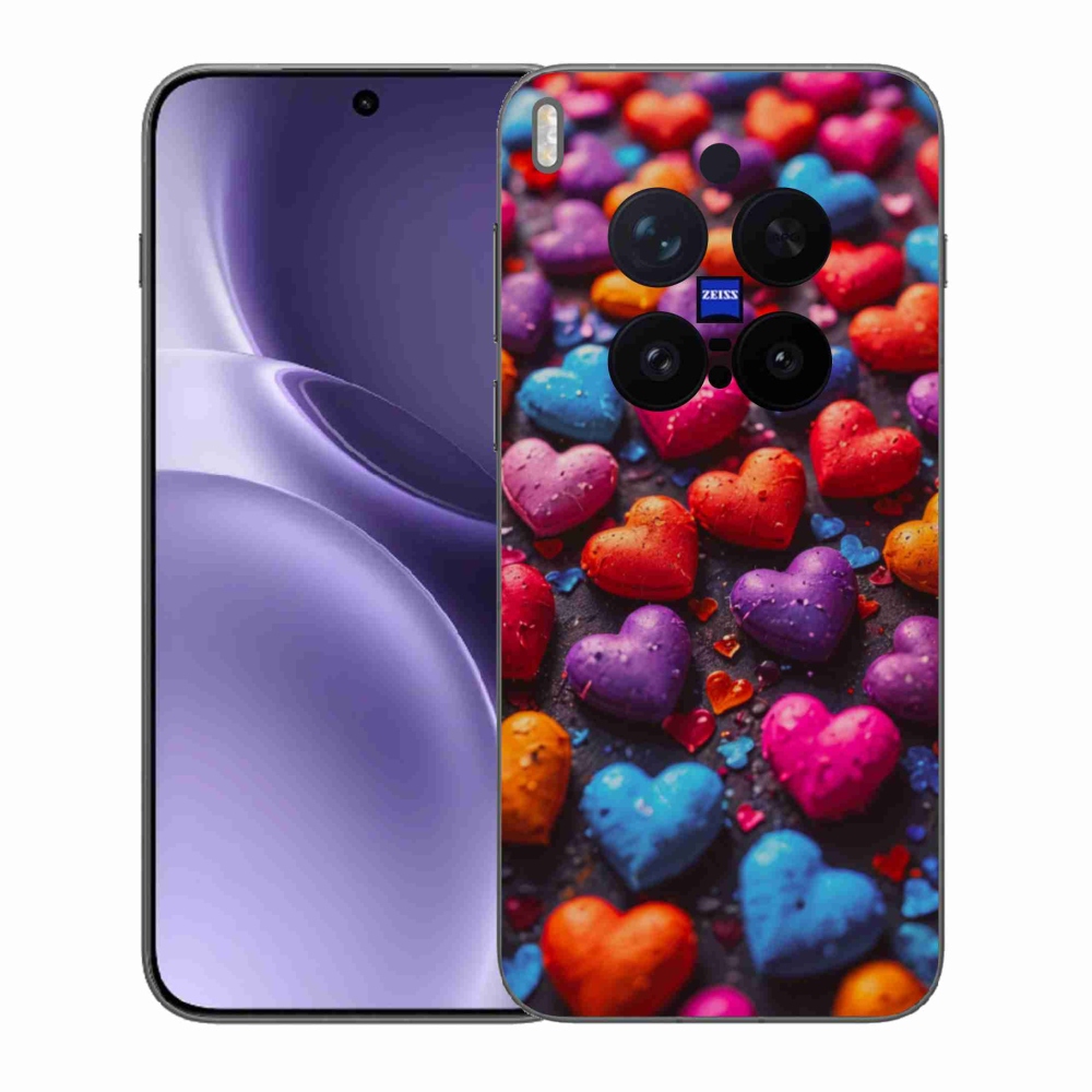 Zselés borítás mmCase a Vivo X300 Pro 5G készülékhez - színes szív