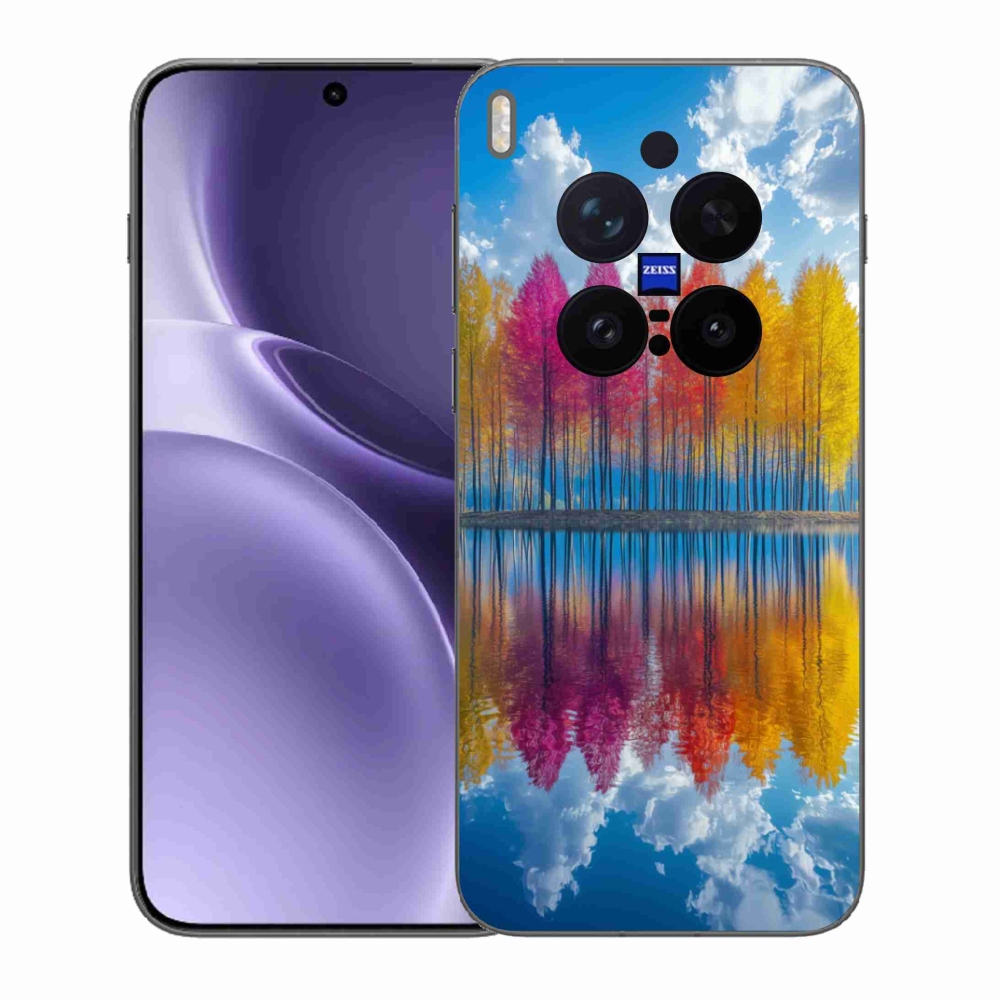 Zselés borítás mmCase a Vivo X300 Pro 5G készülékhez - színes fák