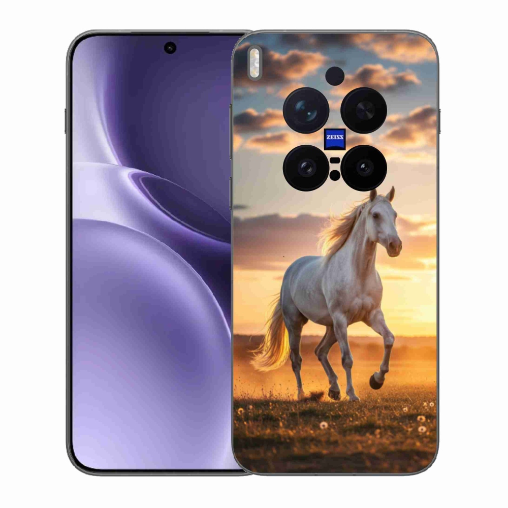 Zselés borítás mmCase a Vivo X300 Pro 5G-hez - futó fehér ló 2