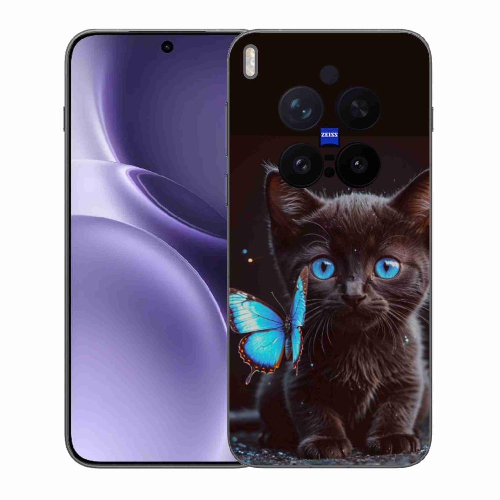 Zselés borítás mmCase a Vivo X300 Pro 5G készülékhez - fekete cica 3