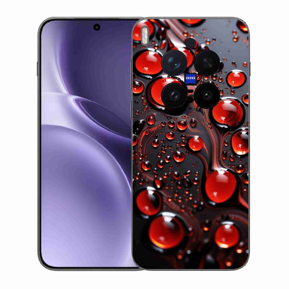 Zselés borítás mmCase a Vivo X300 Pro 5G készülékhez - piros csepp 2