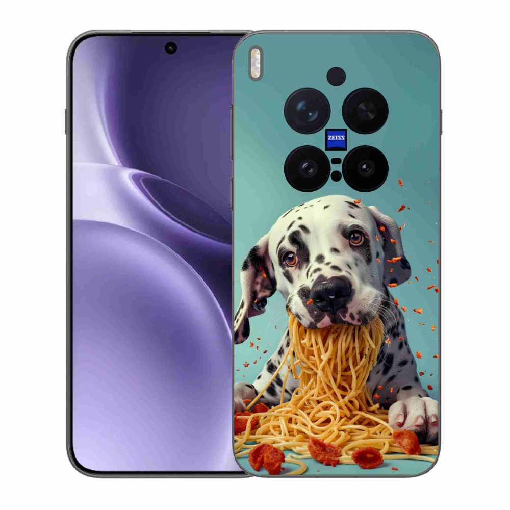 Zselés borítás mmCase a Vivo X300 Pro 5G készülékhez - Dalmát és spagetti