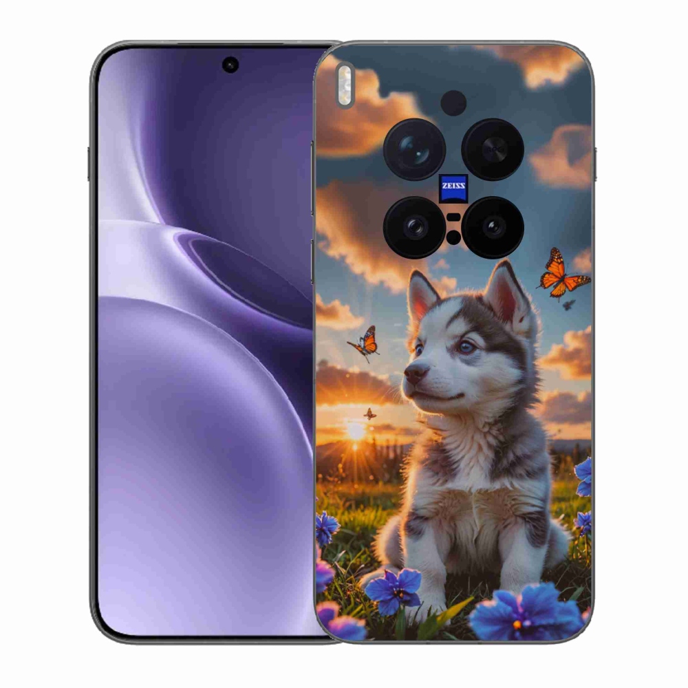 Gél borítás mmCase a Vivo X300 Pro 5G-n - husky naplementében