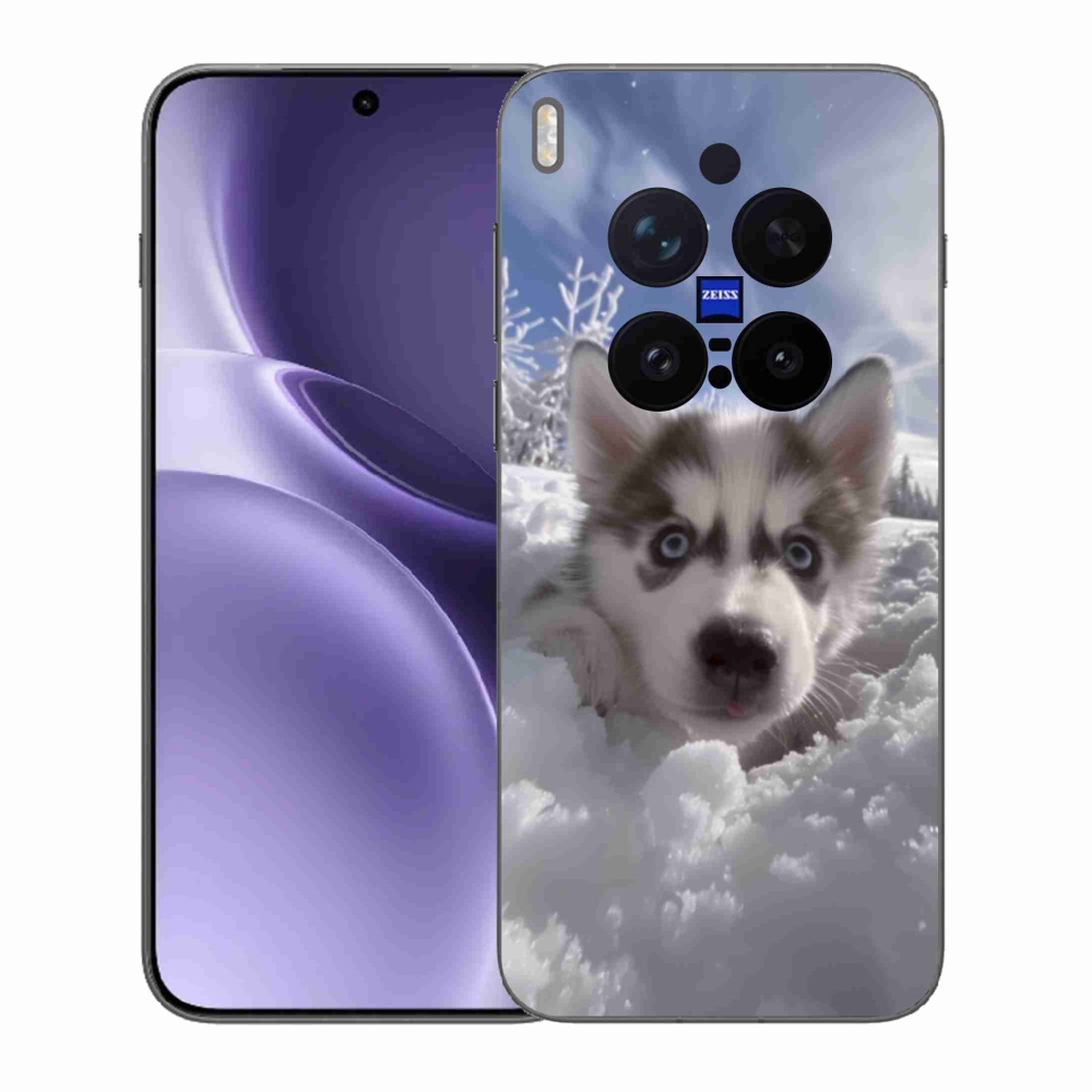 Gél borítás mmCase a Vivo X300 Pro 5G-hez - husky a hóban