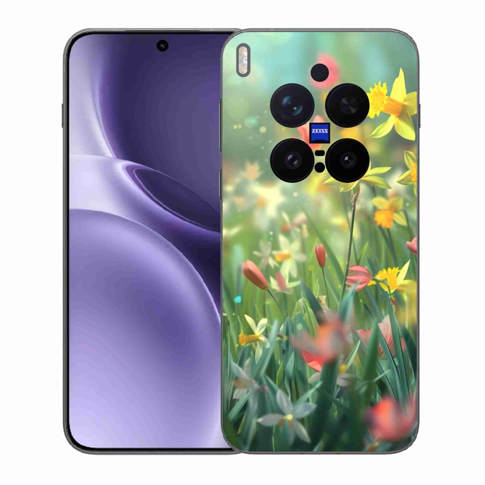 Gél borítás mmCase a Vivo X300 Pro 5G készülékhez - tavaszi virágok