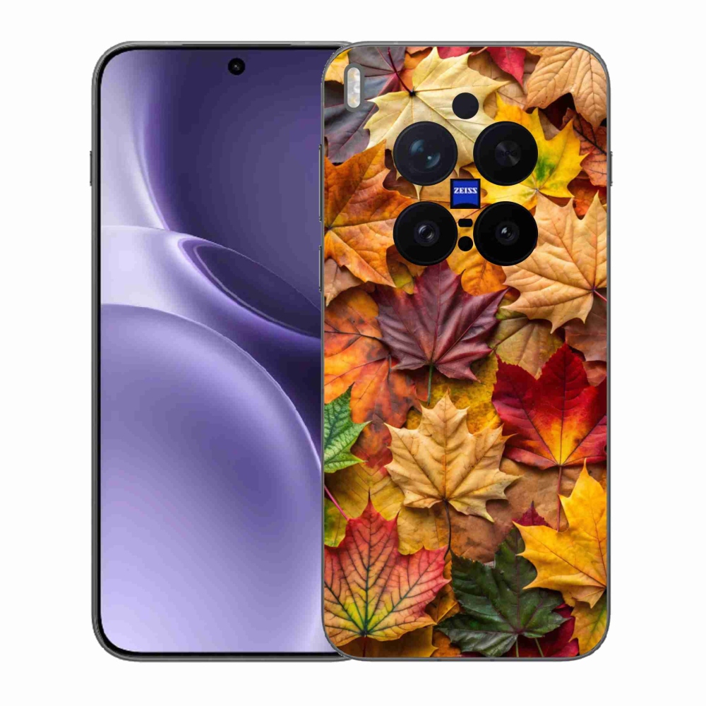 Zselés borítás mmCase a Vivo X300 Pro 5G készülékhez - juharlevelek 2