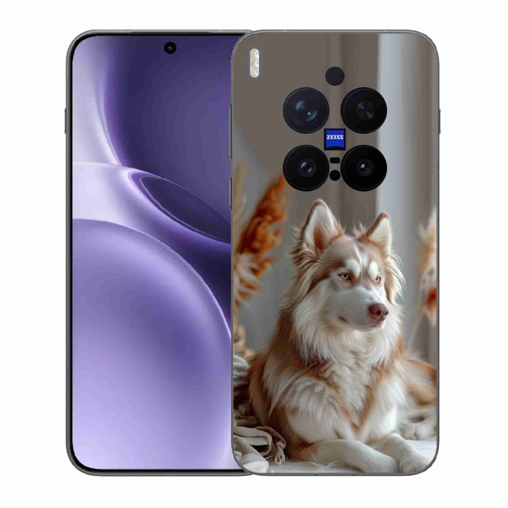 Zselés borítás mmCase a Vivo X300 Pro 5G-hez - csendes szibériai husky