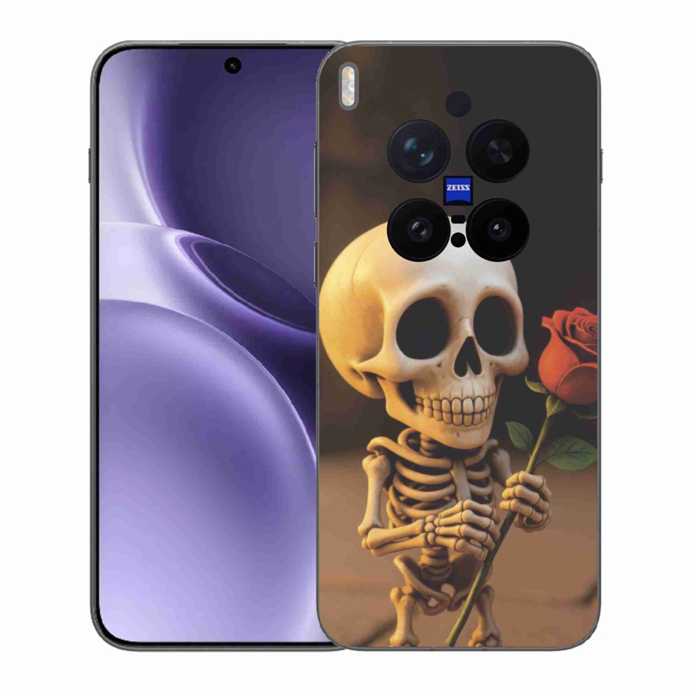 Gél borítás mmCase a Vivo X300 Pro 5G készülékhez - csontváz rózsával