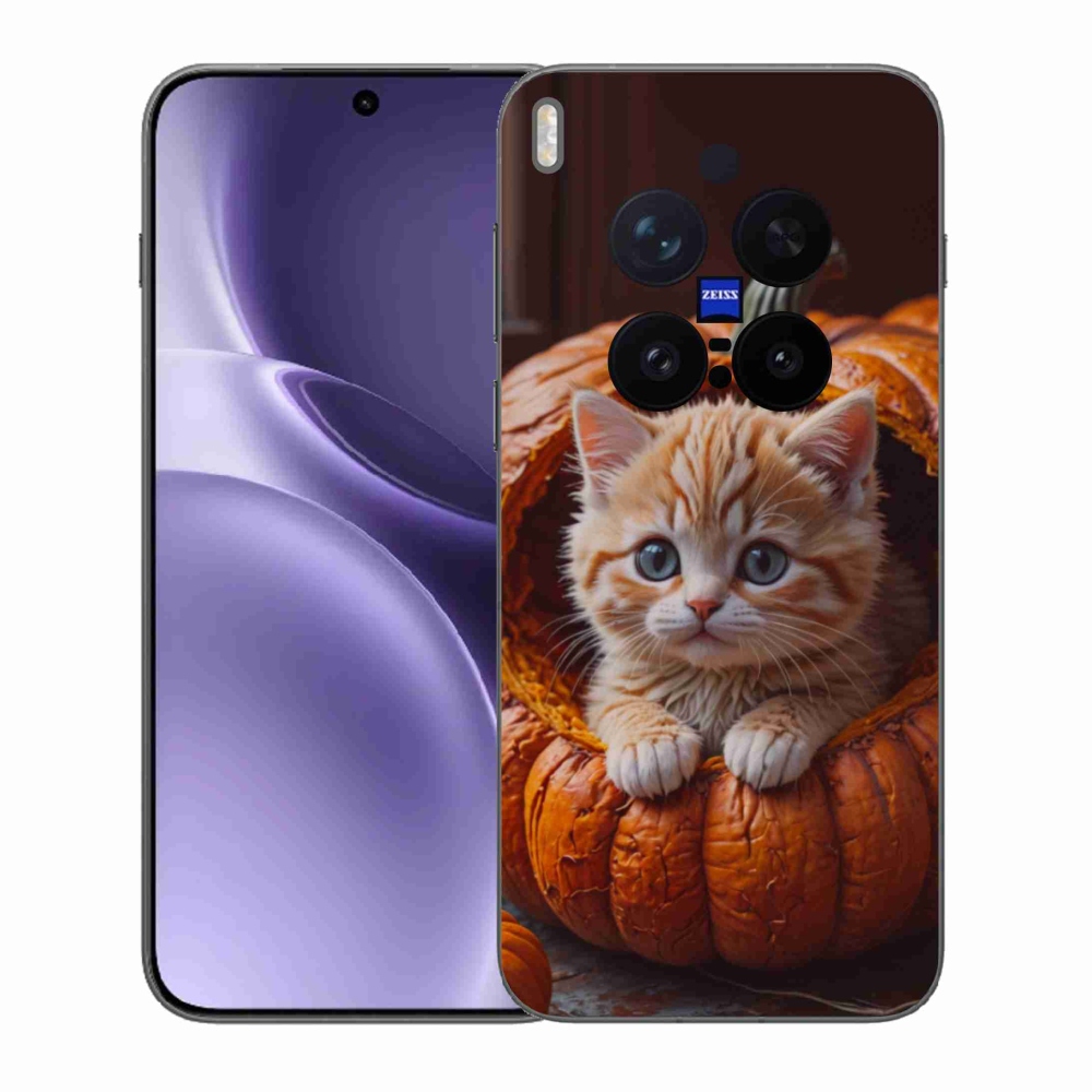 Zselés borítás mmCase a Vivo X300 Pro 5G készülékhez - cica és tök 2