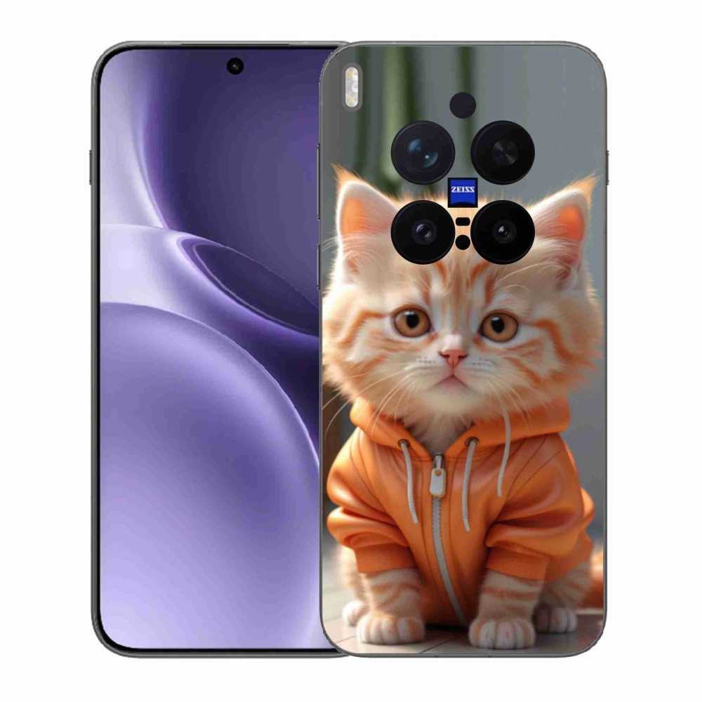 Gél borítás mmCase a Vivo X300 Pro 5G-hez - cica melegítőben