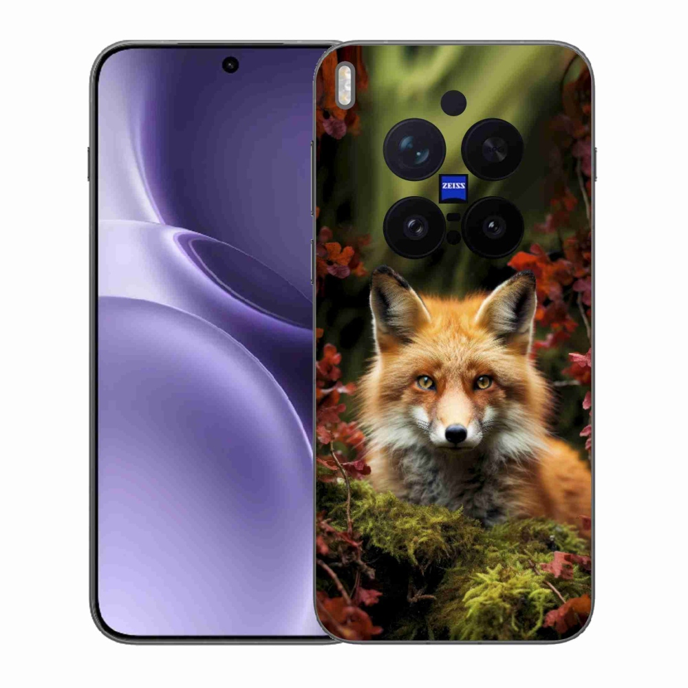 Zselés borítás mmCase a Vivo X300 Pro 5G-hez - róka az erdőben
