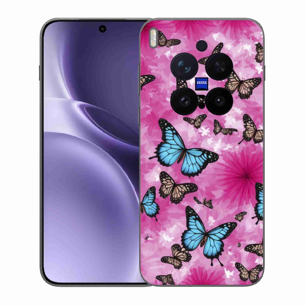 Zselés borítás mmCase a Vivo X300 Pro 5G készülékhez - pillangókert