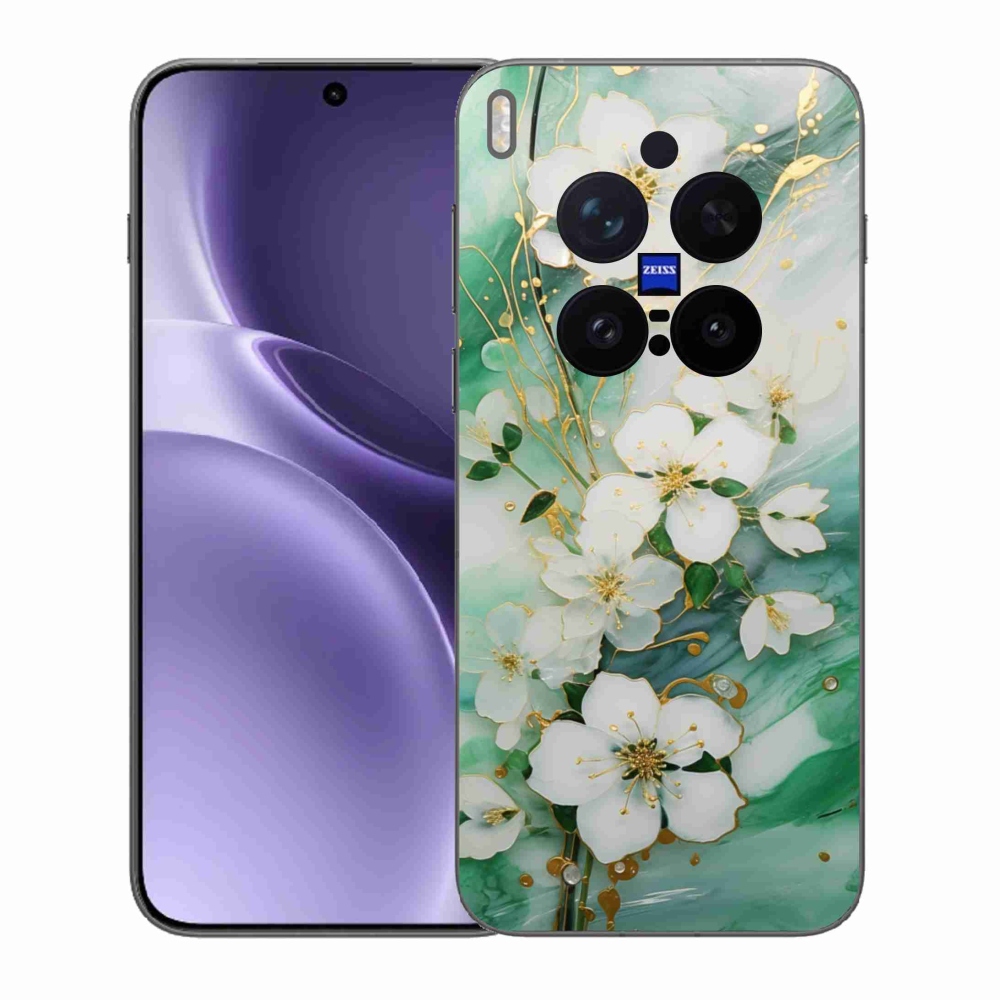 Zselés borítás mmCase a Vivo X300 Pro 5G készülékhez - finom virágok