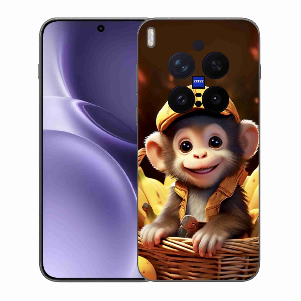 Zselés borítás mmCase a Vivo X300 Pro 5G készülékhez - majom a kosárban