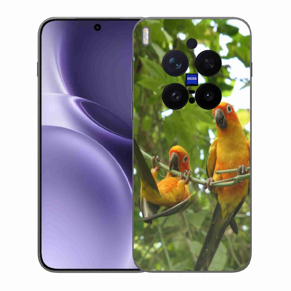 Zselés borítás mmCase a Vivo X300 Pro 5G készülékhez - papagájok aratingy