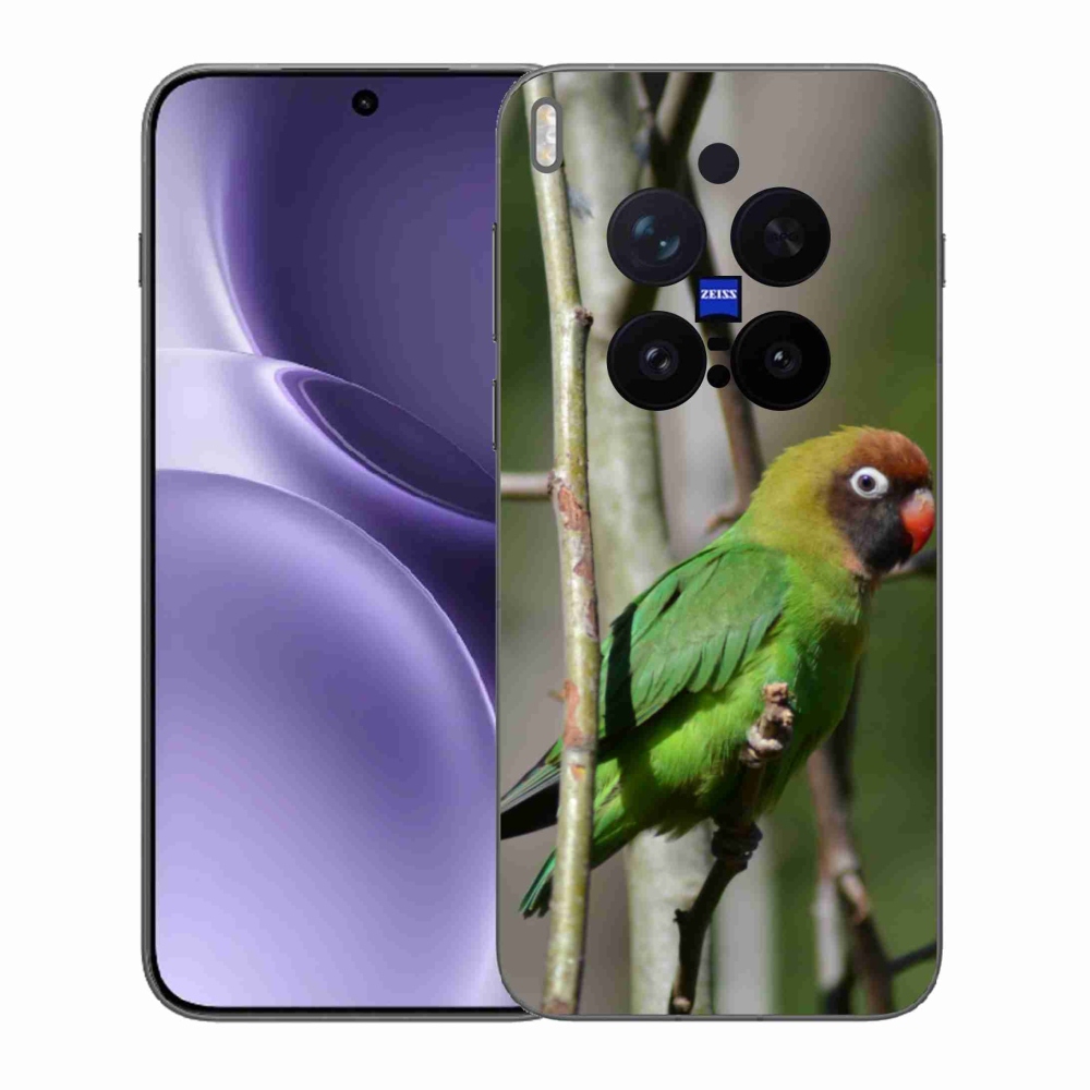 Zselés borítás mmCase a Vivo X300 Pro 5G készülékhez - papagáj agapornis