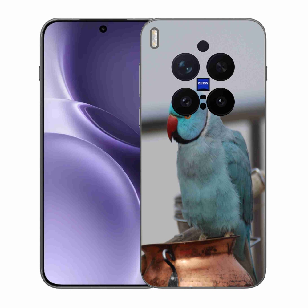 Zselés borítás mmCase a Vivo X300 Pro 5G készülékhez - papagáj alexander kék