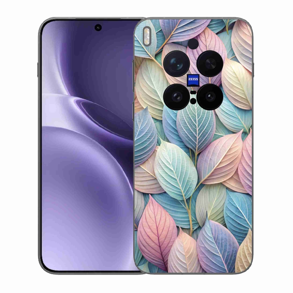 Zselés borító mmCase a Vivo X300 Pro 5G készülékhez - pasztell levelek