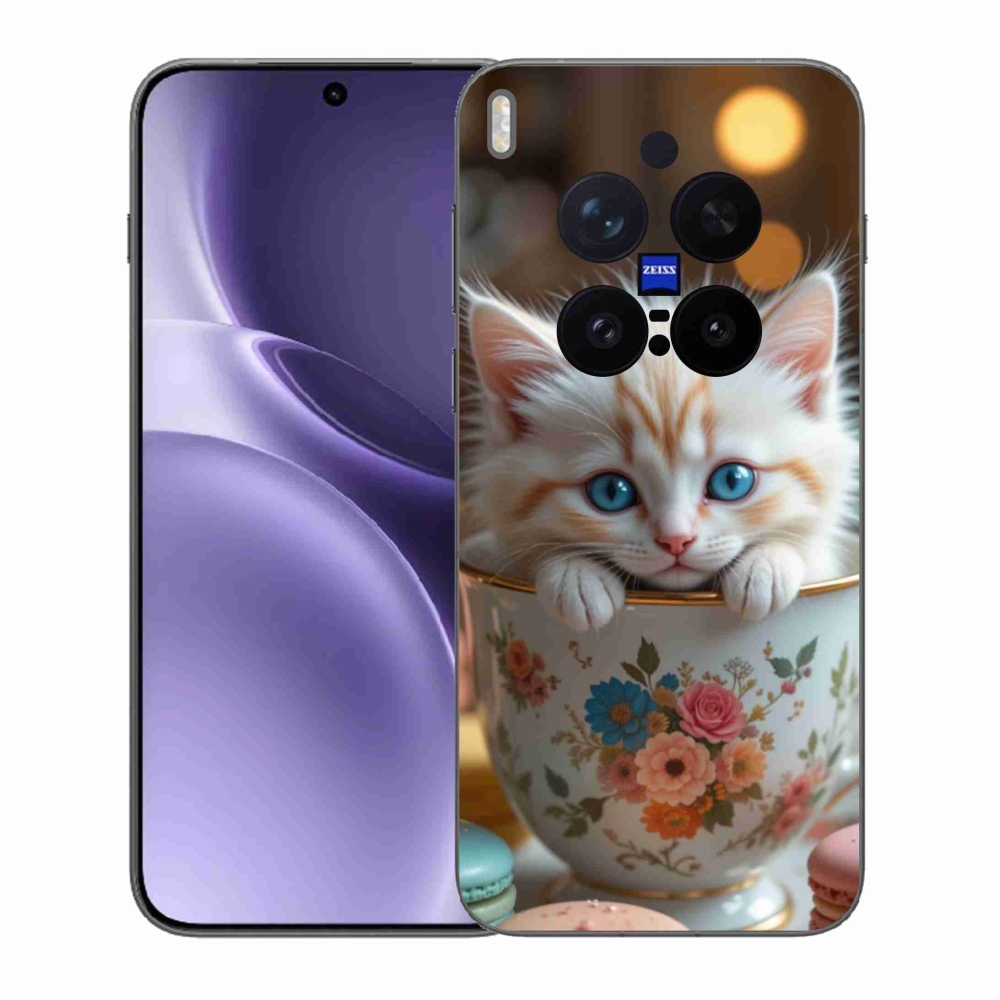 Gél borítás mmCase a Vivo X300 Pro 5G készülékhez - aranyos cica 6