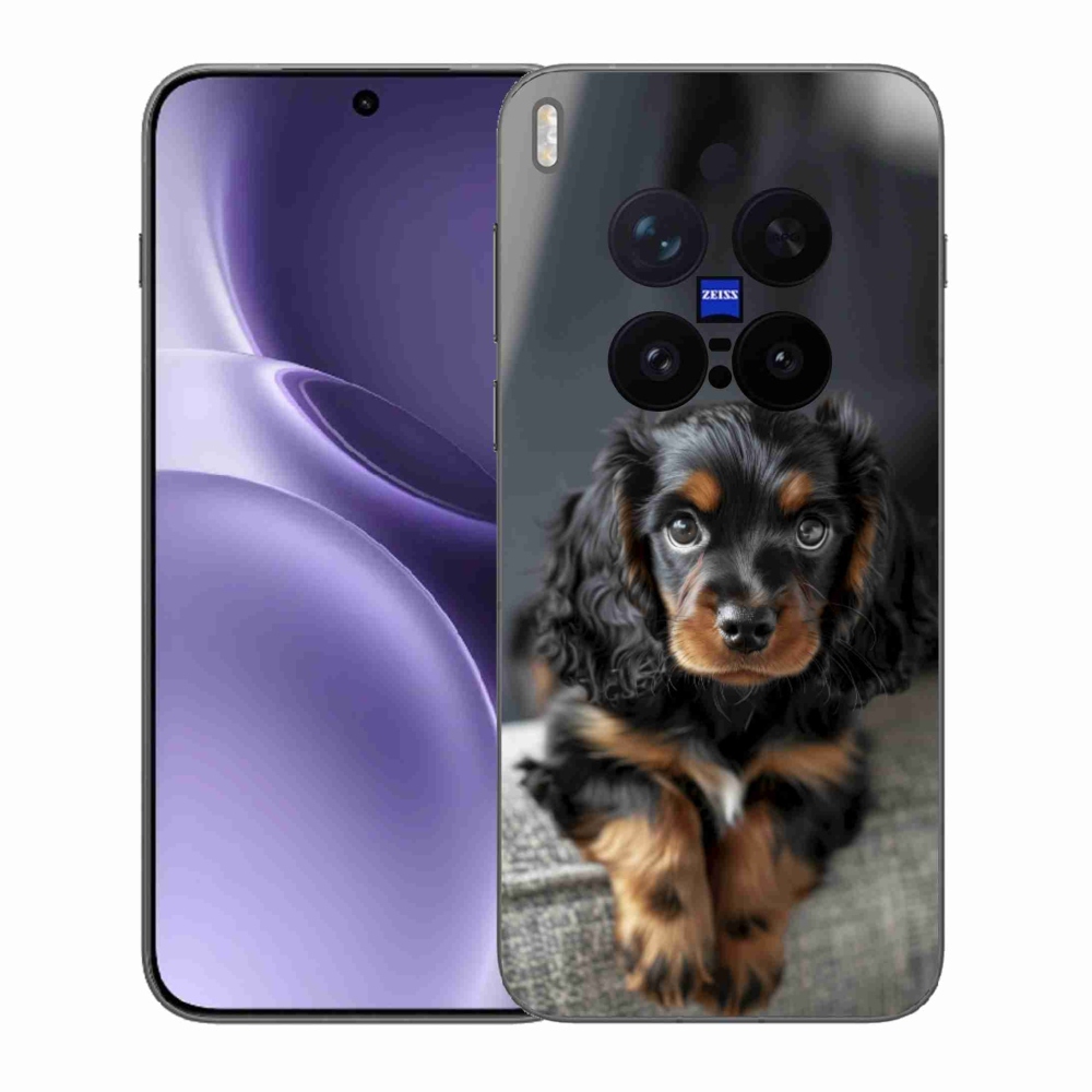 Gél borítás mmCase a Vivo X300 Pro 5G készülékhez - aranyos hosszúszőrű tacskó