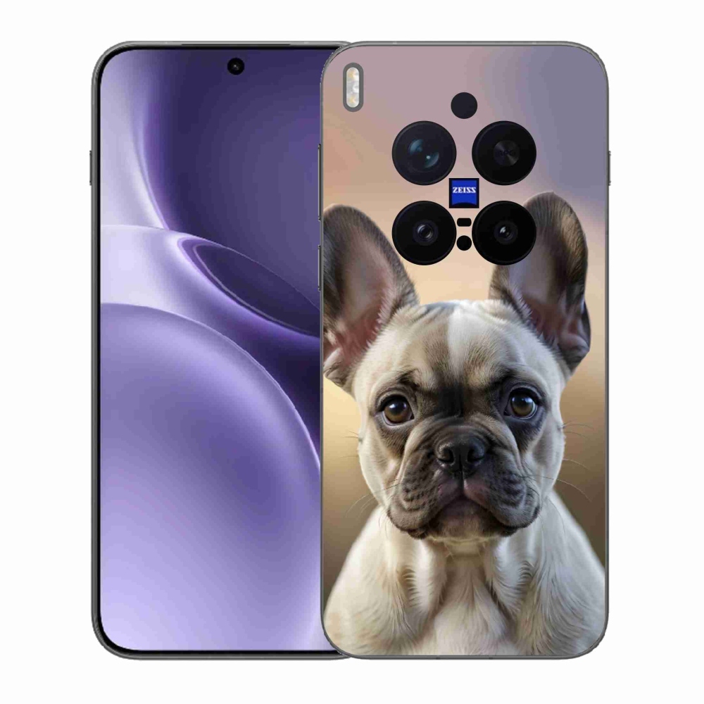 Gél borítás mmCase a Vivo X300 Pro 5G készülékhez - aranyos francia bulldog