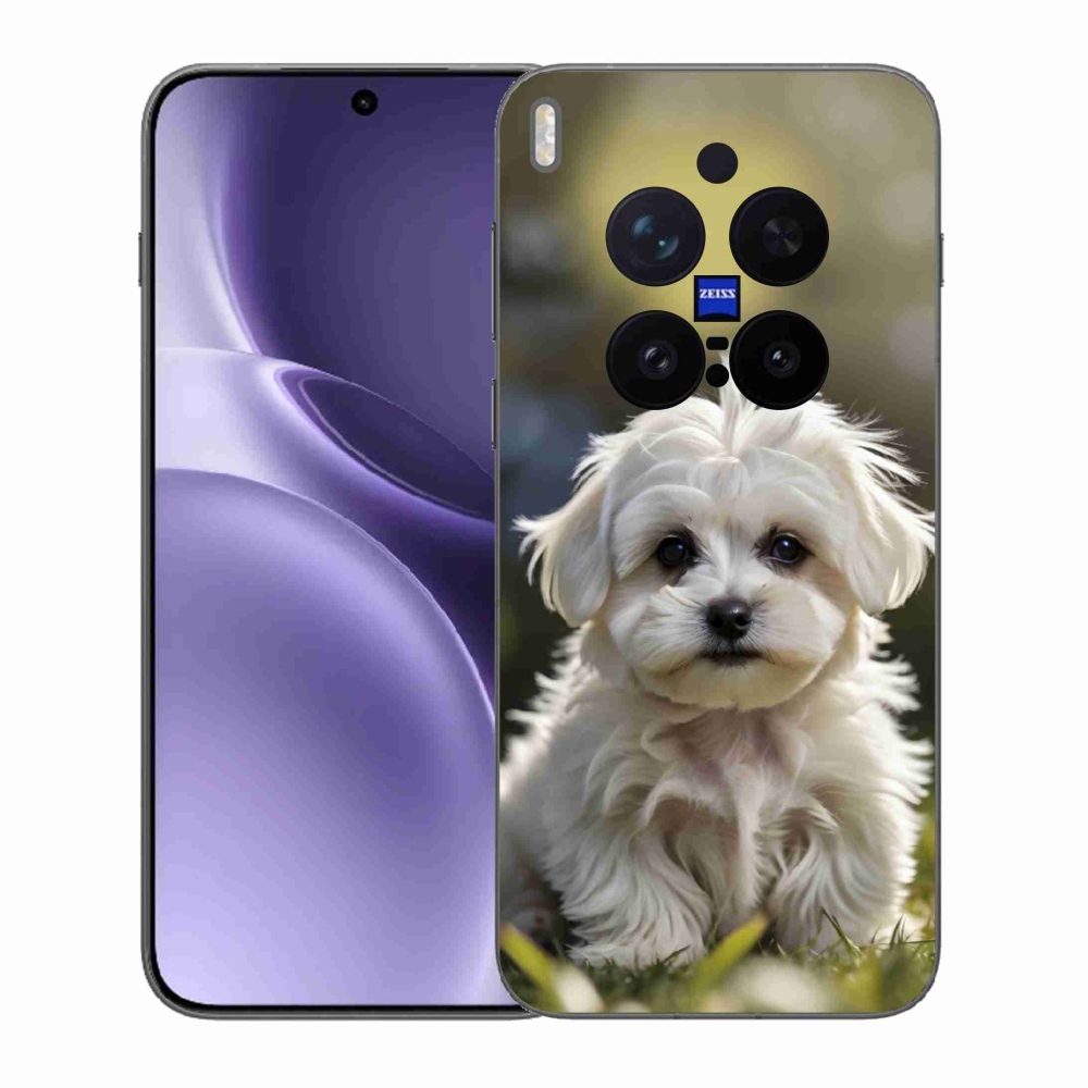 Gél borítás mmCase a Vivo X300 Pro 5G készülékhez - aranyos máltai kutya