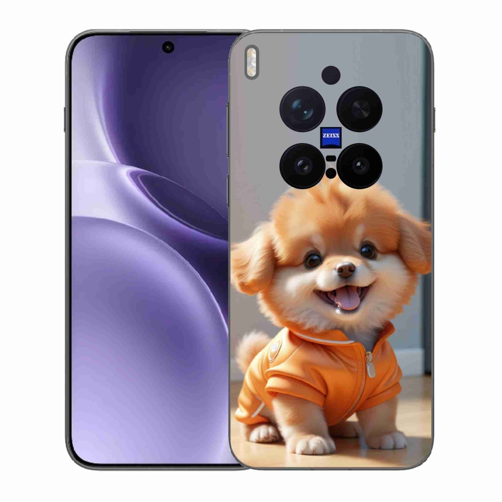 Zselés borítás mmCase a Vivo X300 Pro 5G-hez - aranyos pomerániai pulóverben