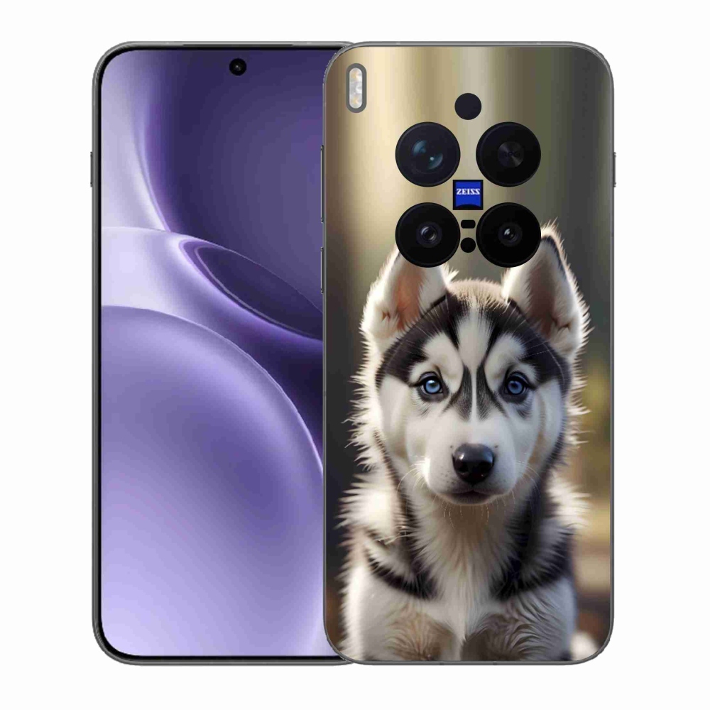 Gél borítás mmCase a Vivo X300 Pro 5G készülékhez - aranyos szibériai husky