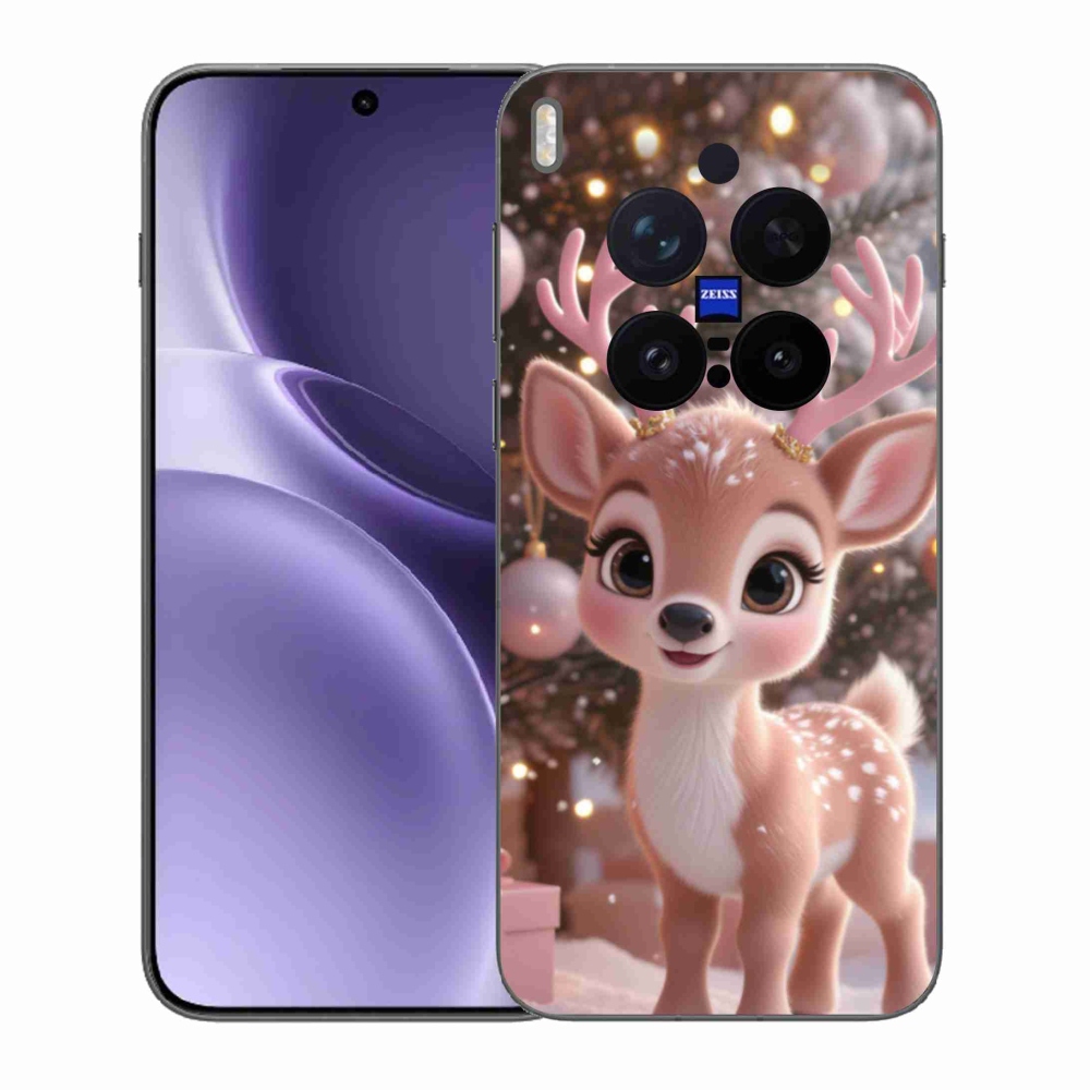 Zselés borítás mmCase a Vivo X300 Pro 5G készülékhez - aranyos rénszarvas