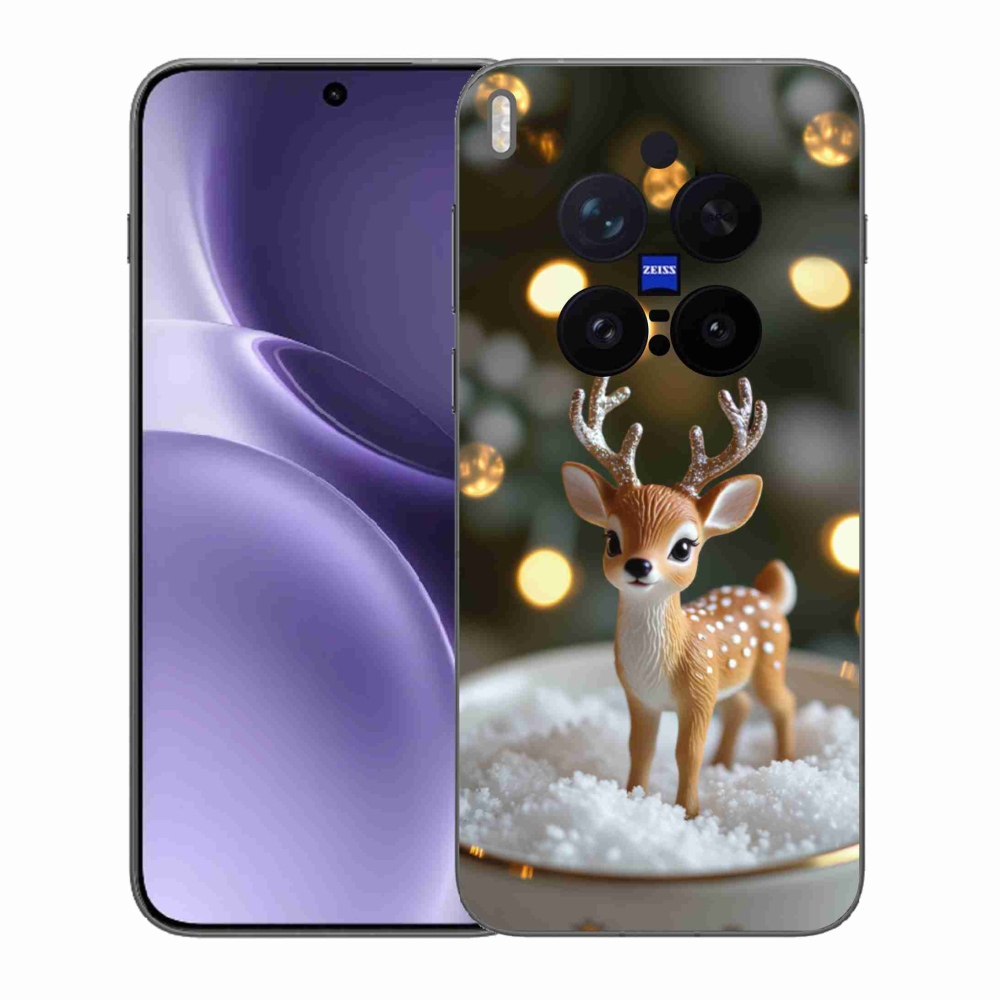 Gél borító mmCase a Vivo X300 Pro 5G készülékhez - aranyos karácsonyi szarvasok