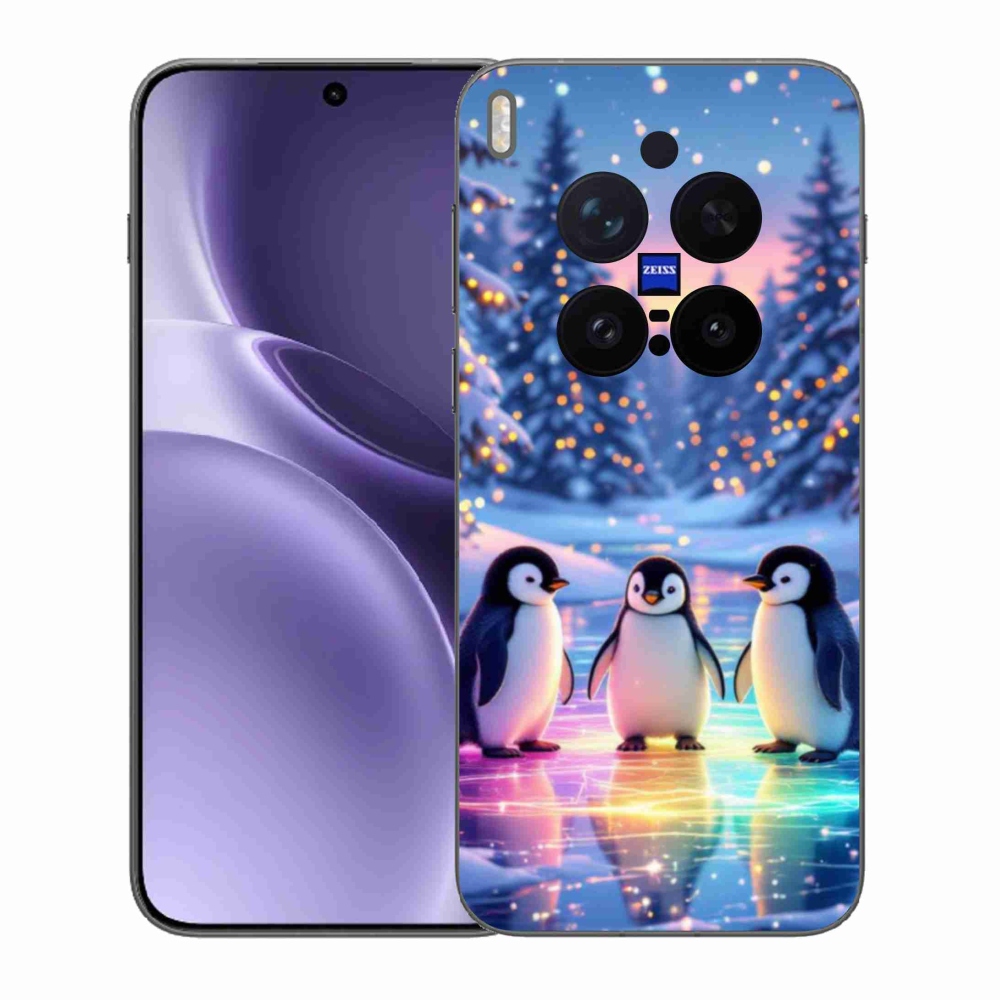 Gél borítás mmCase a Vivo X300 Pro 5G készülékhez - Pingvinek