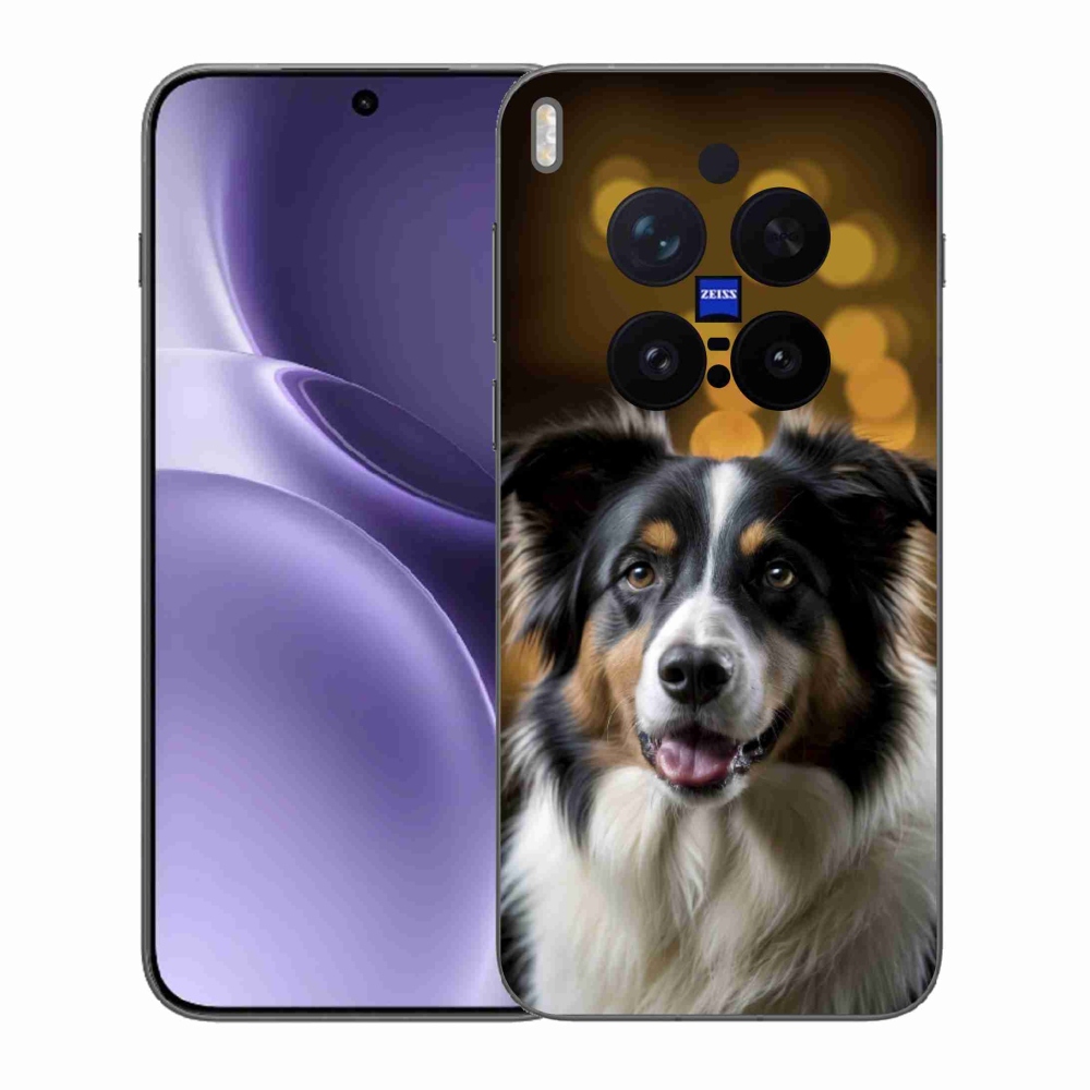 Zselés borítás mmCase a Vivo X300 Pro 5G készülékhez - mosolygós ausztrál juhászkutya