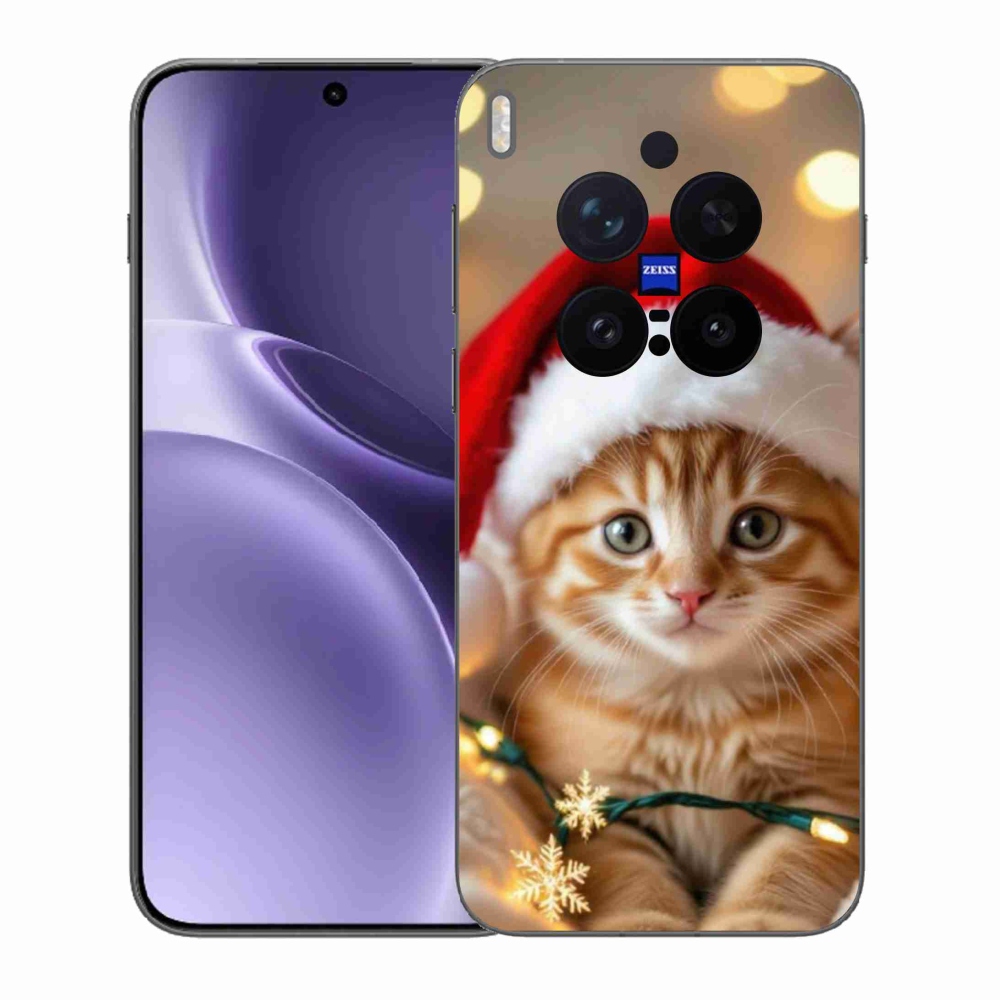 Gél borítás mmCase a Vivo X300 Pro 5G készülékhez - Karácsonyi cica